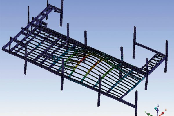 Centre de tri FEDEX - Calcul de charpente