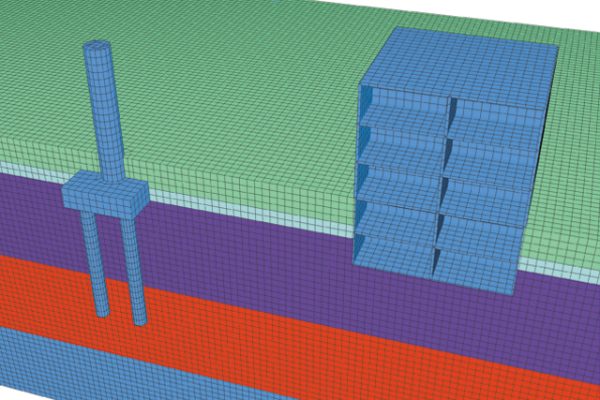 Etude sur les fondations des piles du viaduc de la ligne 18