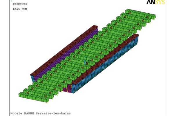 Modèle FEM de pont court - Maillage